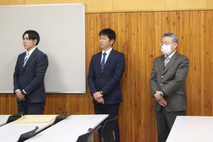 第９６回選抜高校野球大会「２１世紀枠」山梨県推薦校表彰式が行われました。