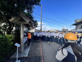 沖縄修学旅行１日目の様子です。
