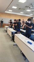 ⚽サッカー部　加圧トレーニング講習会を行いました。