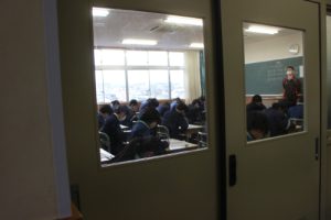 令和５年度後期第２回試験（１・２年生） １日目の様子です。