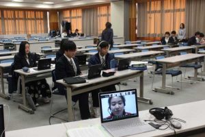 山梨県立吉田高等学校・四川省内江市第二中学 オンライン交流会が行われました。