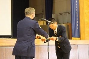 自転車安全利用推進校指定式・交通安全教室が開催されました。
