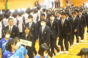 令和６年度山梨県高等学校総合体育大会壮行会が行われました。