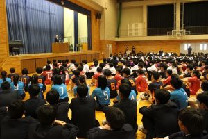 令和６年度山梨県高等学校総合体育大会壮行会が行われました。