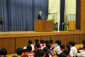 令和６年度山梨県高等学校総合体育大会壮行会が行われました。