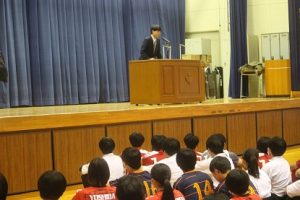 令和６年度山梨県高等学校総合体育大会壮行会が行われました。