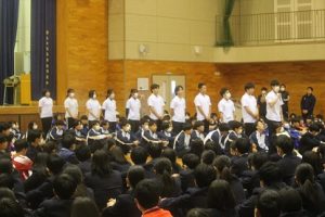 令和６年度山梨県高等学校総合体育大会壮行会が行われました。