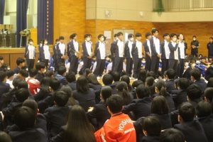 令和６年度山梨県高等学校総合体育大会壮行会が行われました。
