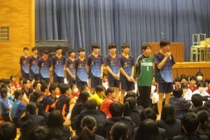 令和６年度山梨県高等学校総合体育大会壮行会が行われました。