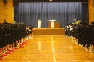令和６年度山梨県高等学校総合体育大会壮行会が行われました。