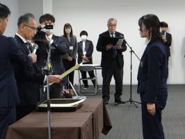 祝　最優秀賞　優秀賞 放送部  ２０２４山梨県高校生交通安全CMコンテスト表彰式が行われました。