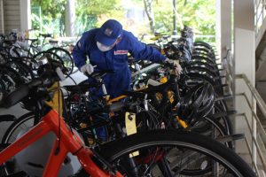 令和７年度自転車安全点検が行われました。