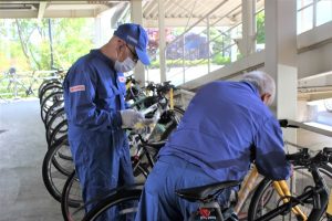 令和７年度自転車安全点検が行われました。