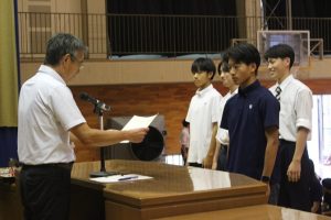令和７年度 第57回富士登山強歩大会表彰式が行われました。