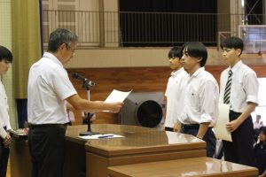 令和７年度 第57回富士登山強歩大会表彰式が行われました。