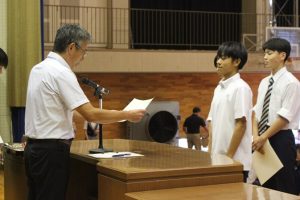 令和７年度 第57回富士登山強歩大会表彰式が行われました。