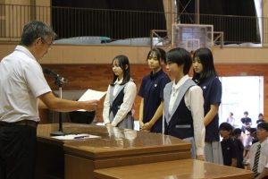 令和７年度 第57回富士登山強歩大会表彰式が行われました。