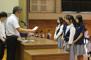 令和７年度 第57回富士登山強歩大会表彰式が行われました。