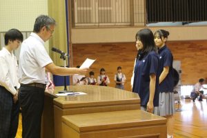 令和７年度 第57回富士登山強歩大会表彰式が行われました。