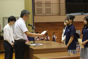 令和７年度 第57回富士登山強歩大会表彰式が行われました。