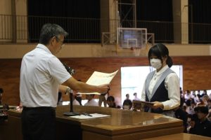 令和７年度前期末納め式が行われました。