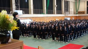 令和７年度 第７６回卒業証書授与式が行われました。